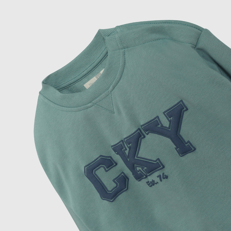 Poleron Verde Oscuro Cky De Niño Infantil talla 3/6 M a 24m/36 M