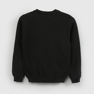 Sweater Negro Texturado de Niño talla 3 a 12 Años