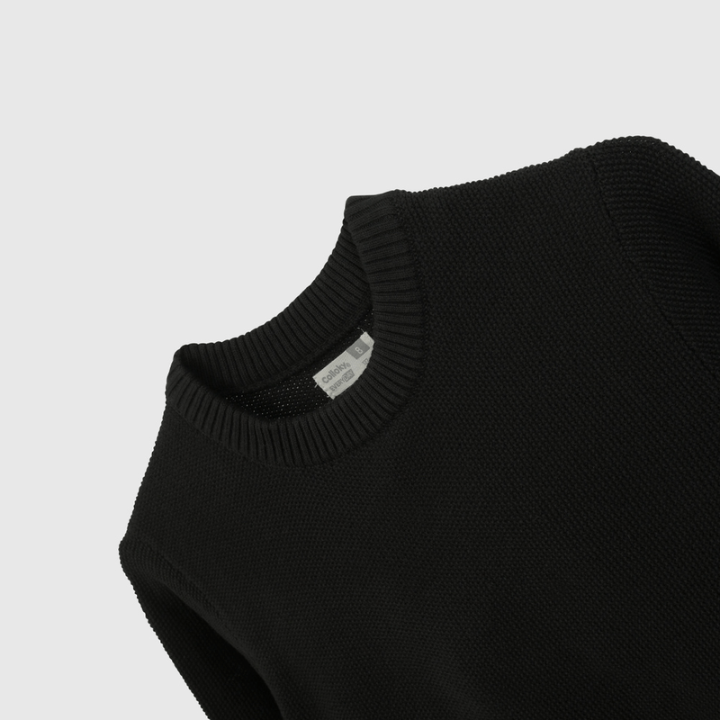 Sweater Negro Texturado de Niño talla 3 a 12 Años