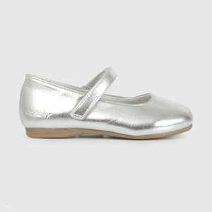 Ballerina Metalizada Plateada de Caminante talla 21 a 27