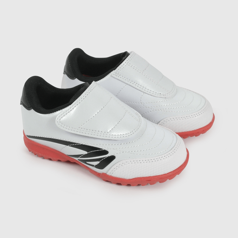 Zapatilla de Fútbol Blanca con Rojo de Caminante talla 21 a 27