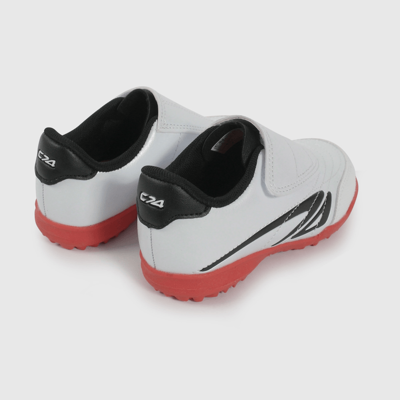 Zapatilla de Fútbol Blanca con Rojo de Caminante talla 21 a 27