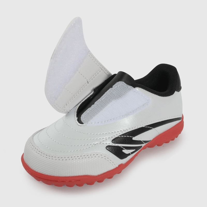 Zapatilla de Fútbol Blanca con Rojo de Caminante talla 21 a 27
