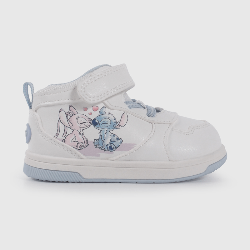Zapatilla Blanca Caña Media de Lilo Y Stitch de Primeros Pasos talla 18 a 21