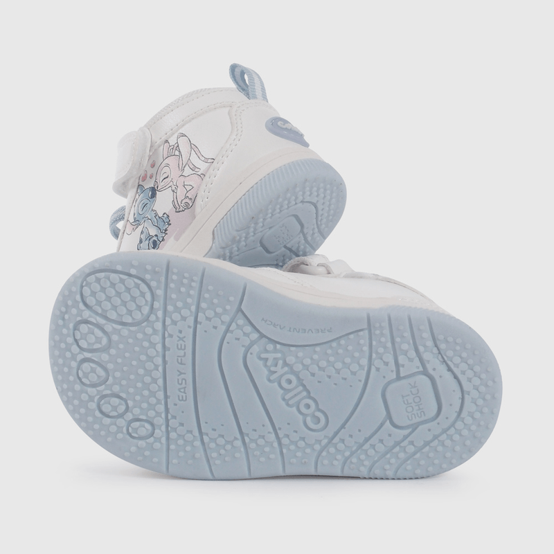 Zapatilla Blanca Caña Media de Lilo Y Stitch de Primeros Pasos talla 18 a 21