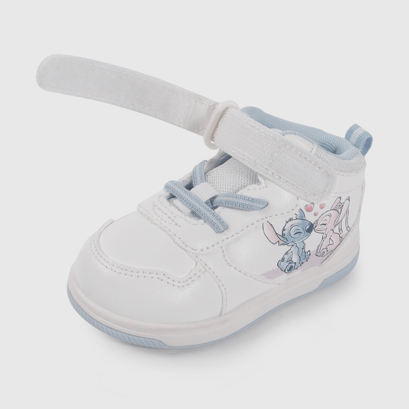 Zapatilla Blanca Caña Media de Lilo Y Stitch de Primeros Pasos talla 18 a 21