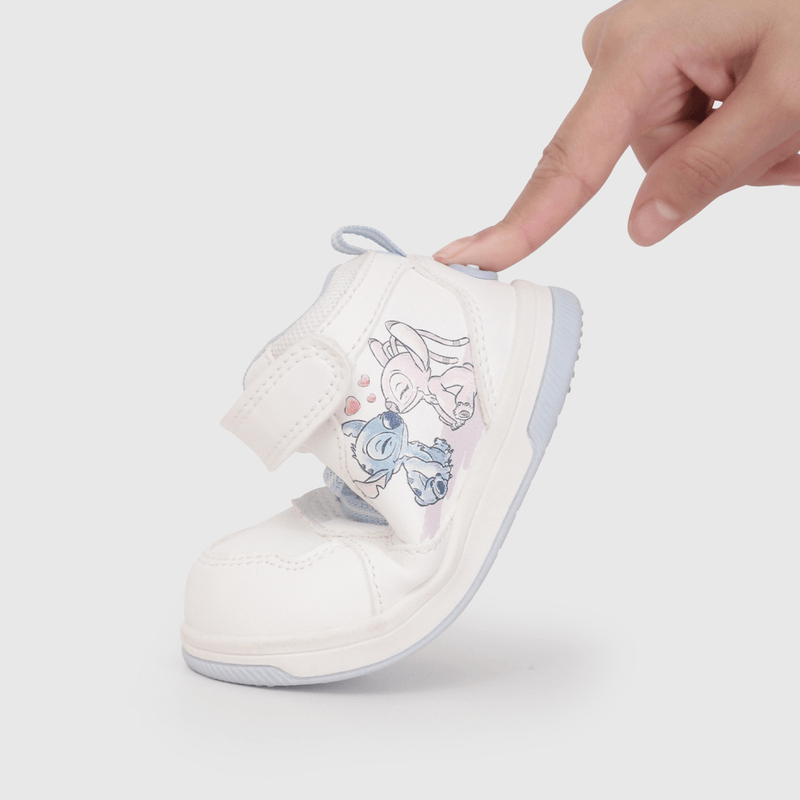 Zapatilla Blanca Caña Media de Lilo Y Stitch de Primeros Pasos talla 18 a 21