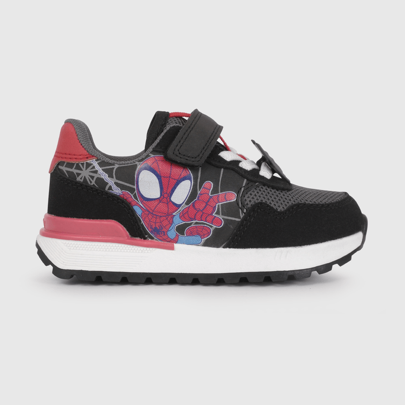 Zapatilla Negra de Spidey de Caminante talla 21 a 27