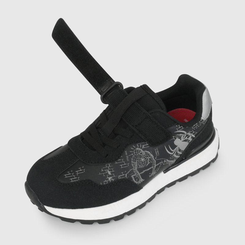 Zapatilla Negra de Spiderman de Niño talla 28 a 38