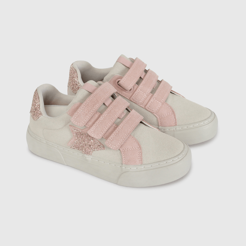 Zapatilla Beige con Estrella y Brillos de Niño talla 28 a 38