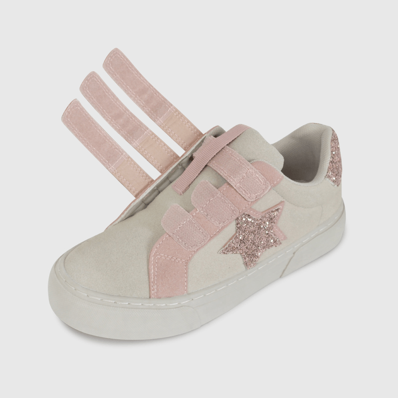 Zapatilla Beige con Estrella y Brillos de Niño talla 28 a 38