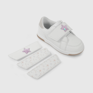 Zapatilla Blanca con Velcros Intercambiables de Caminante talla 21 a 27