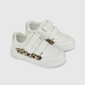 Zapatilla Blanca con Estrella y Animal Print de Caminante talla 21 a 27