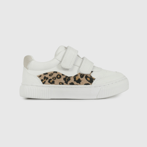 Zapatilla Blanca con Estrella y Animal Print de Caminante talla 21 a 27