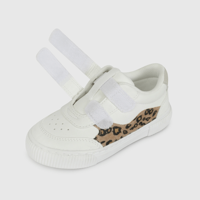 Zapatilla Blanca con Estrella y Animal Print de Caminante talla 21 a 27