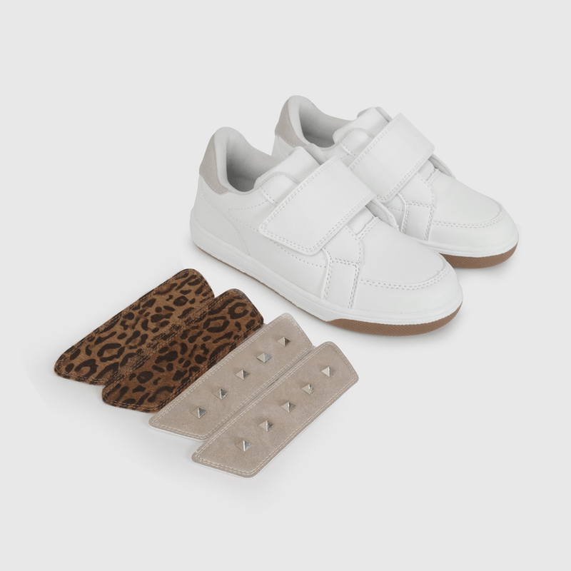 Zapatilla Blanca con Velcros Intercambiables de Niño talla 28 a 38