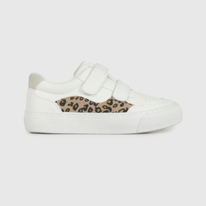 Zapatilla Blanca con Estrella y Animal Print de Niño talla 28 a 38
