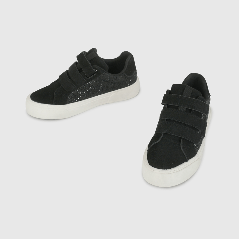 Zapatilla Negra con Brillos de Niño talla 28 a 38