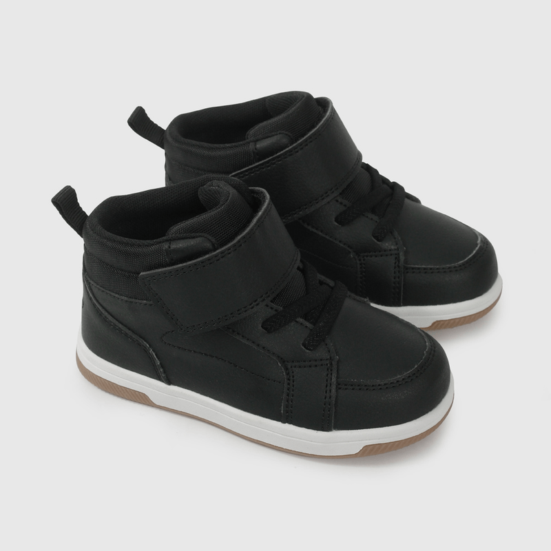 Zapatilla de niña para Caminante Negra con Velcros Intercambiables Talla 21 al 27