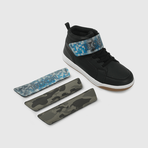 Zapatilla Negra con Velcros Intercambiables de Niño talla 28 a 38
