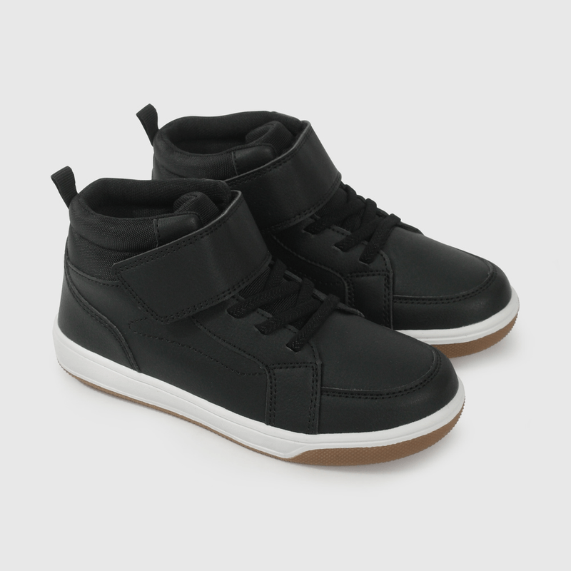 Zapatilla Negra con Velcros Intercambiables de Niño talla 28 a 38