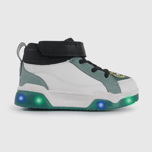 Zapatilla de Luces Blanca con Verde Temática Zombie de Caminante talla 21 a 27