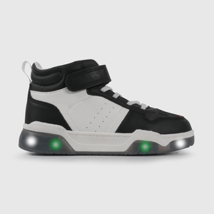 Zapatilla de Luces Negra con Blanco de Niño talla 28 a 38