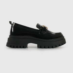 Mocasin Negro de Charol de Niño talla 28 a 38