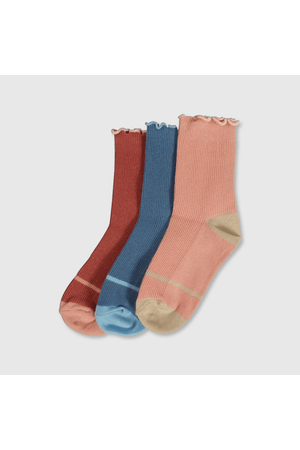 Pack 3 Calcetines Rib Rosado