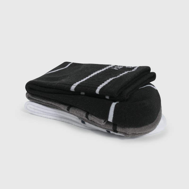 Pack 3 Calcetines Texto Negro