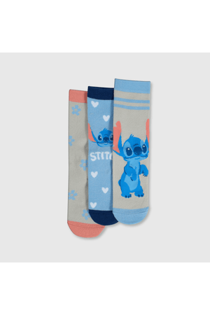 Pack 3 Calcetines Stich Azul