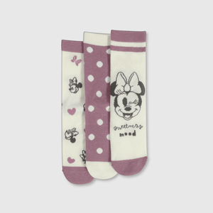 Pack 3 Calcetines Minnie Mouse Morado