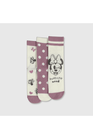 Pack 3 Calcetines Minnie Mouse Morado