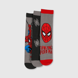 Pack 3 Calcetines Spiderman Gris