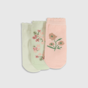 Pack 3 Calcetines Flores Rosado