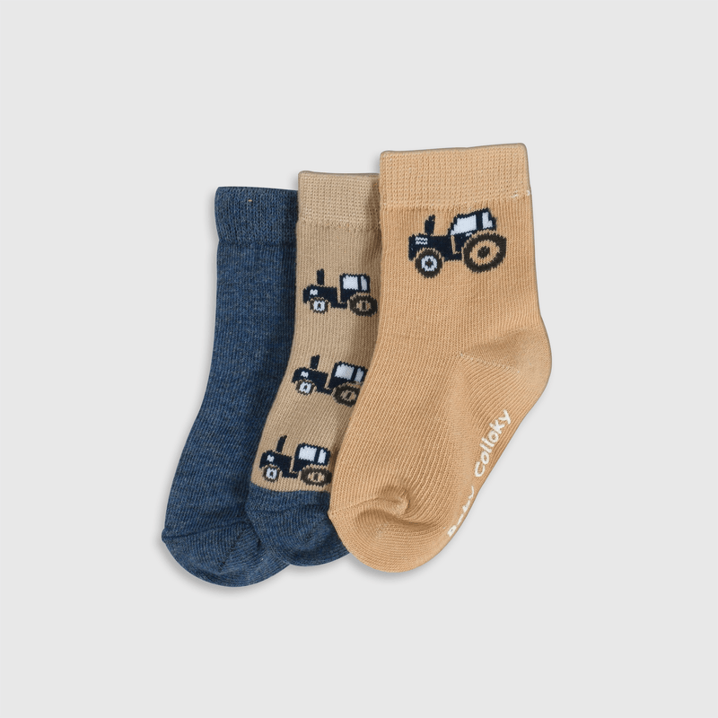 Pack 3 Calcetines Tractor Azul