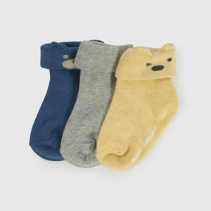 Pack 3 Calcetines Ositos Café y Azul