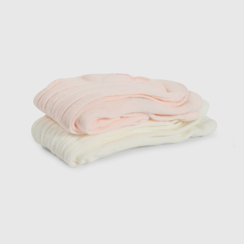 Pack 2 Pantys Trenzadas blanco y Rosado