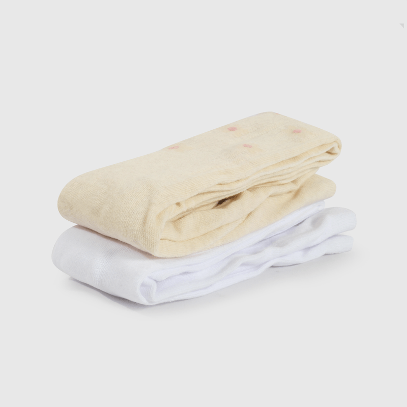 Pack 2 Pantys Flores y Rib Gris y Blanco