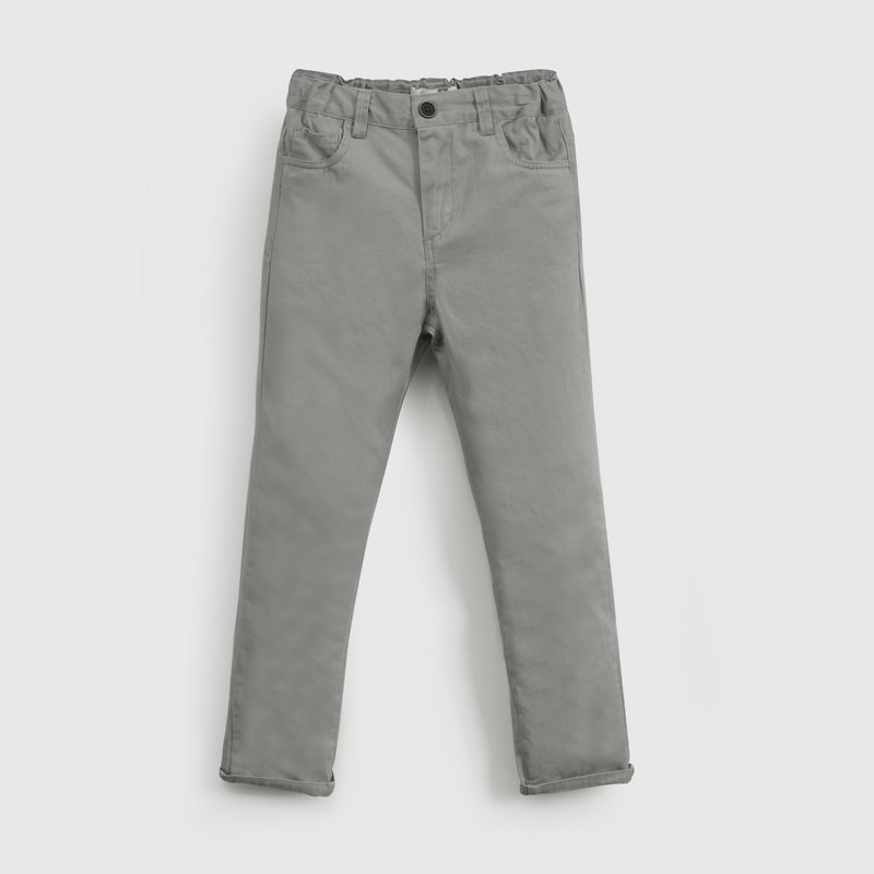 Pantalón de Gabardina Gris
