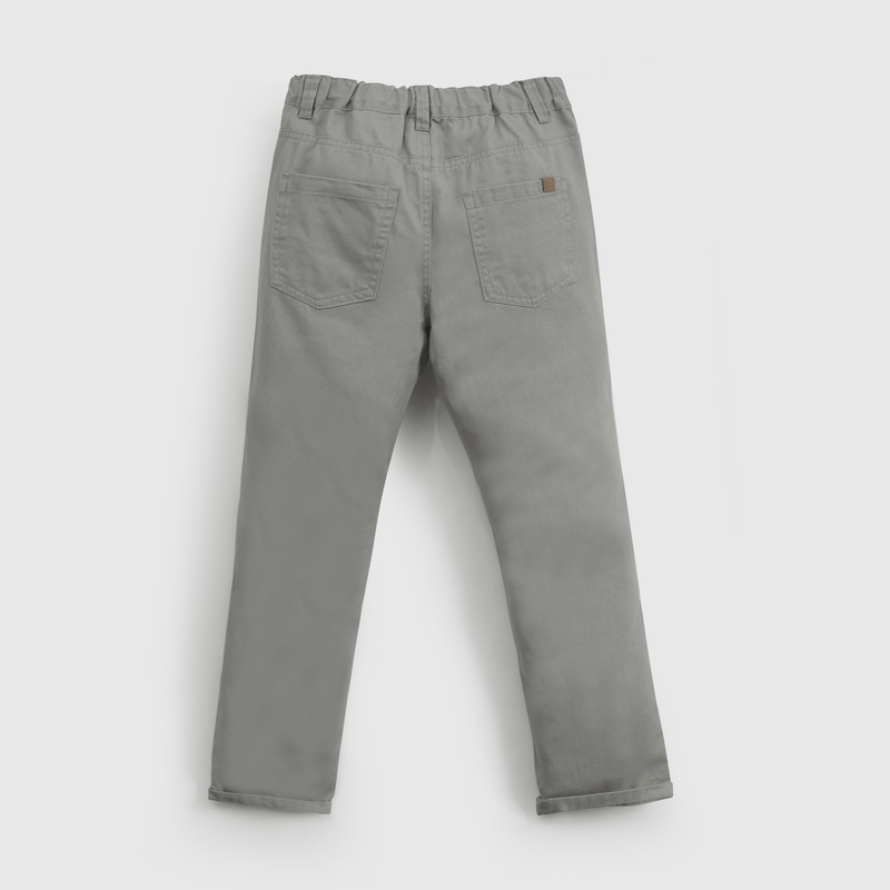 Pantalón de Gabardina Gris