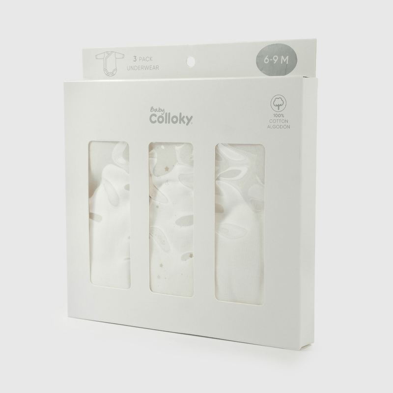 Pack Tres Bodies Blanco Unisex de Bebé preavance RN a 24M