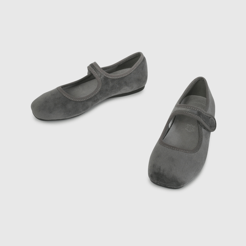 Ballerina Gris Velvet de Niño talla 28 a 38