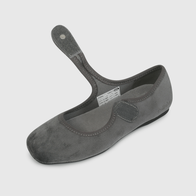 Ballerina Gris Velvet de Niño talla 28 a 38