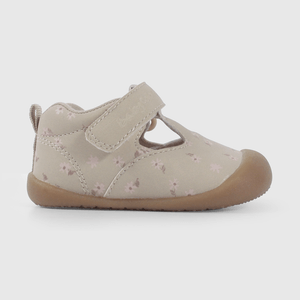 Reina Beige Estampado Flores de Gateador talla 17 a 20