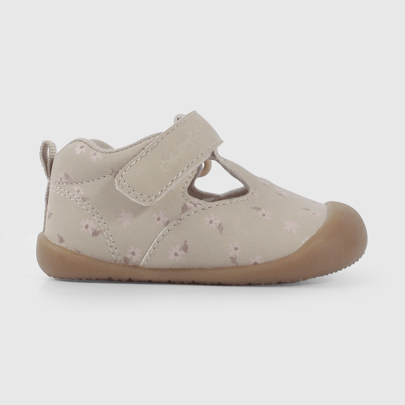 Reina Beige Estampado Flores de Gateador talla 17 a 20