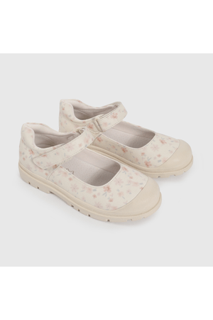 Reina Blanca con Estampado Floral de Niño talla 28 a 38