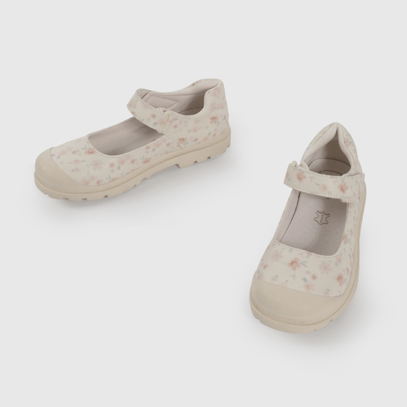 Reina Blanca con Estampado Floral de Niño talla 28 a 38