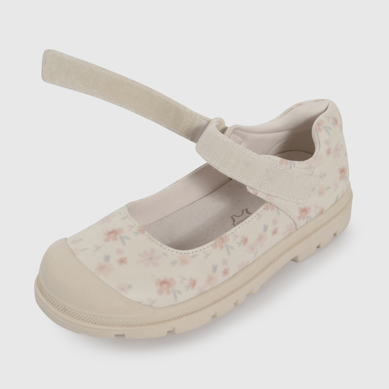 Reina Blanca con Estampado Floral de Niño talla 28 a 38