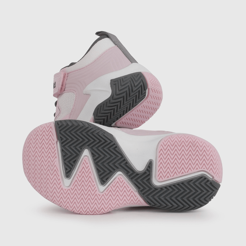 Zapatilla Deportiva Blanca Caña Alta de Caminante talla 21 a 27